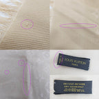 Louis Vuitton Heaven Shawl Large Monogram Fringe Silk Wool Beige Scarf — view 9