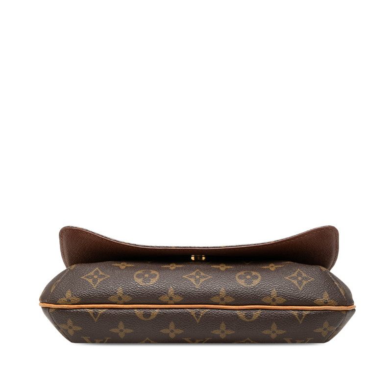 Louis Vuitton Monogram Musette Tango Short Shoulder Bag Brown Leather
