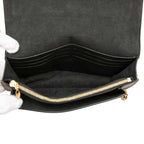 Louis Vuitton Damier Portefeuille Vavin Chain Shoulder Bag Brown Black Leather
