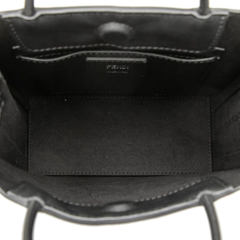 Fendi Shopping Small 2-Way Shoulder Bag Black Leather