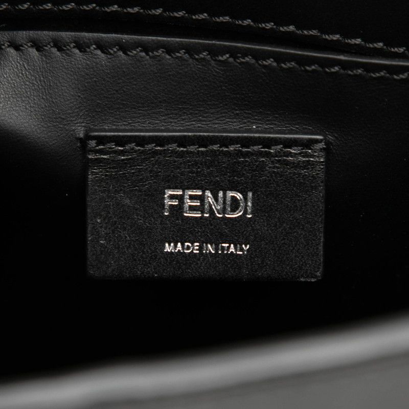 Fendi Shopping Small 2-Way Shoulder Bag Black Leather