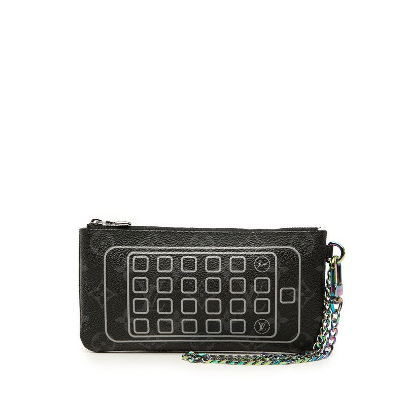 Louis Vuitton Fragment Hiroshi Fujiwara Monogram Eclipse Flash iPhone Pouch