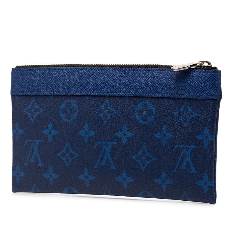 Louis Vuitton Taigarama Pochette Discovery PM Pouch Mini Clutch Cobalt Navy