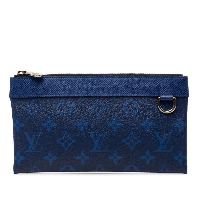 Louis Vuitton Taigarama Pochette Discovery PM Pouch Mini Clutch Cobalt Navy