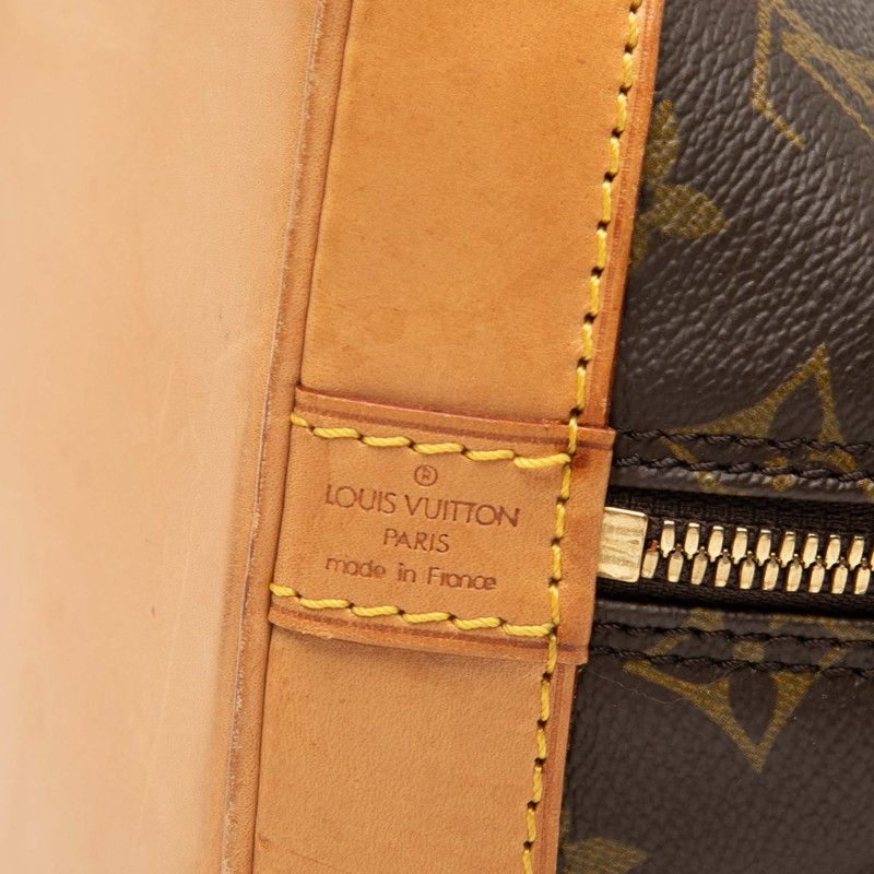 Louis Vuitton Monogram Alma Handbag Brown Leather