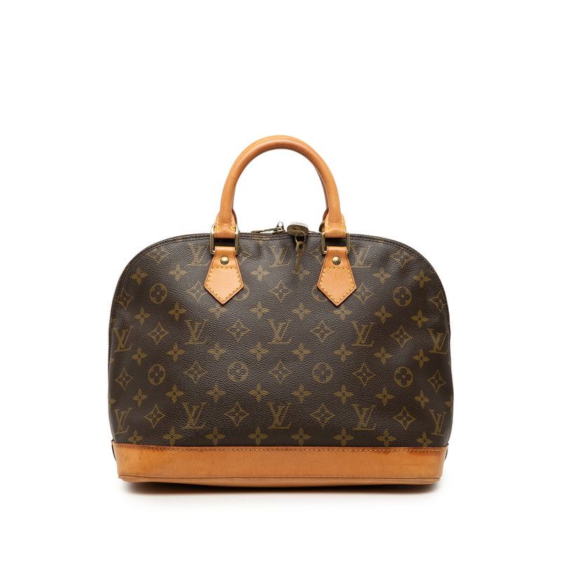 Louis Vuitton Monogram Alma Handbag Brown Leather