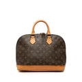 Louis Vuitton Monogram Alma Handbag Brown Leather
