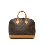 Louis Vuitton Monogram Alma Handbag Brown Leather