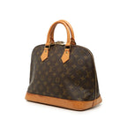 Louis Vuitton Monogram Alma Handbag Brown Leather