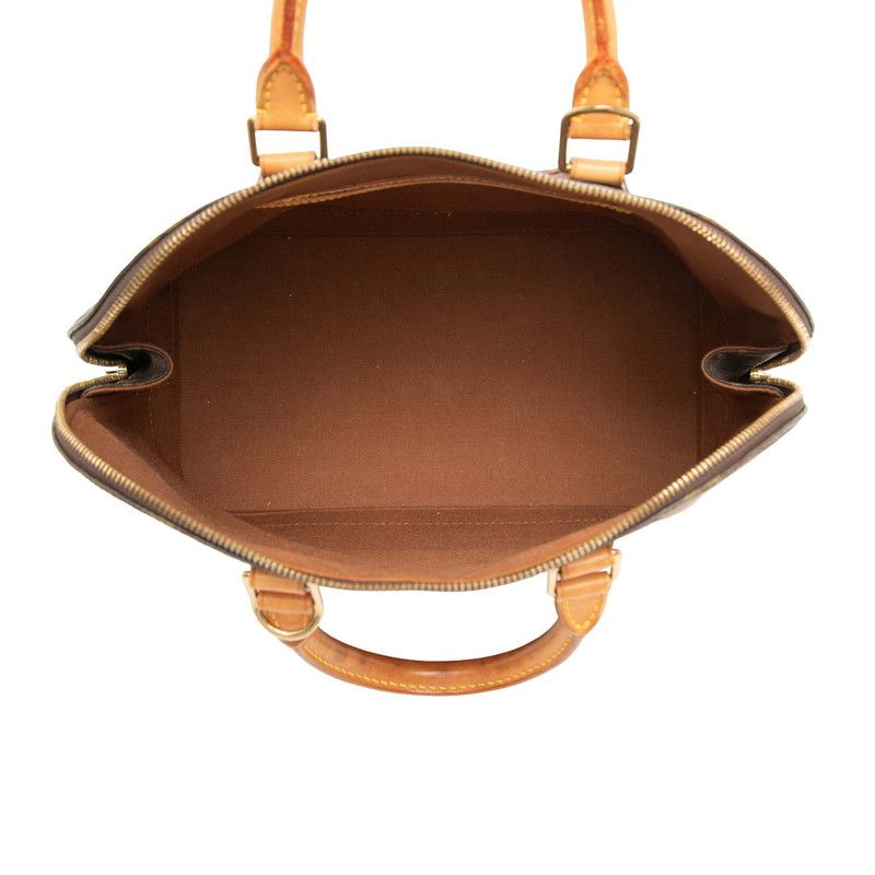Louis Vuitton Monogram Alma Handbag Brown Leather