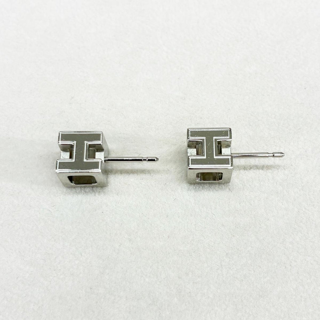 Hermes Earrings Cube Cage Ash Pink — view 4