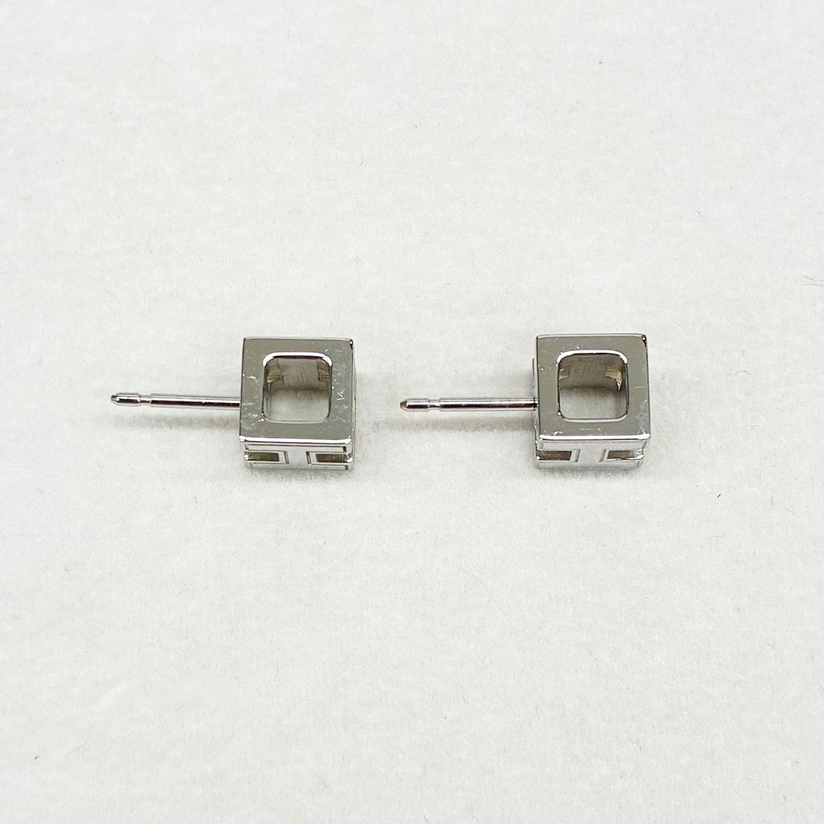 Hermes Earrings Cube Cage Ash Pink — view 5