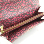 Louis Vuitton Monogram Leopard Print Portefeuille Sarah Bifold Wallet Brown — view 6
