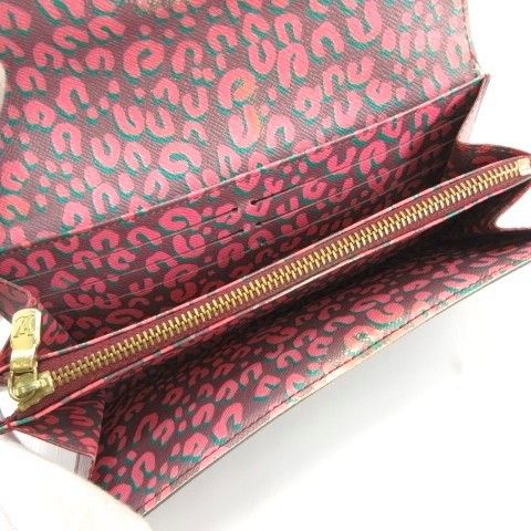 Louis Vuitton Monogram Leopard Print Portefeuille Sarah Bifold Wallet Brown — view 6