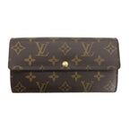 Louis Vuitton Monogram Leopard Print Portefeuille Sarah Bifold Wallet Brown