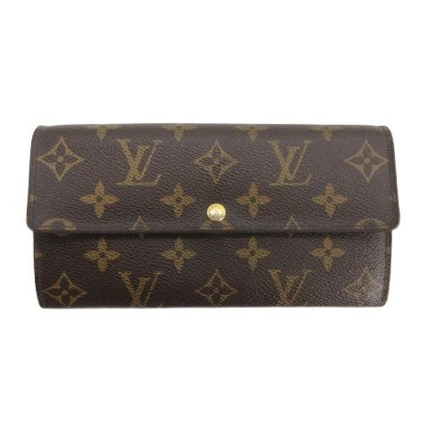 Louis Vuitton Monogram Leopard Print Portefeuille Sarah Bifold Wallet Brown