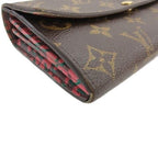 Louis Vuitton Monogram Leopard Print Portefeuille Sarah Bifold Wallet Brown — view 3