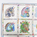Hermes Heaven Carre 90 Chevaloscope Scarf Silk Blue Blanc Multicolor — view 4
