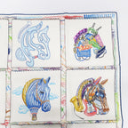 Hermes Heaven Carre 90 Chevaloscope Scarf Silk Blue Blanc Multicolor — view 3