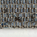 Chanel CC Logo Chain Shoulder Bag Denim Fabric Blue — view 5