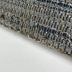 Chanel CC Logo Chain Shoulder Bag Denim Fabric Blue — view 4