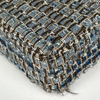 Chanel CC Logo Chain Shoulder Bag Denim Fabric Blue — view 3