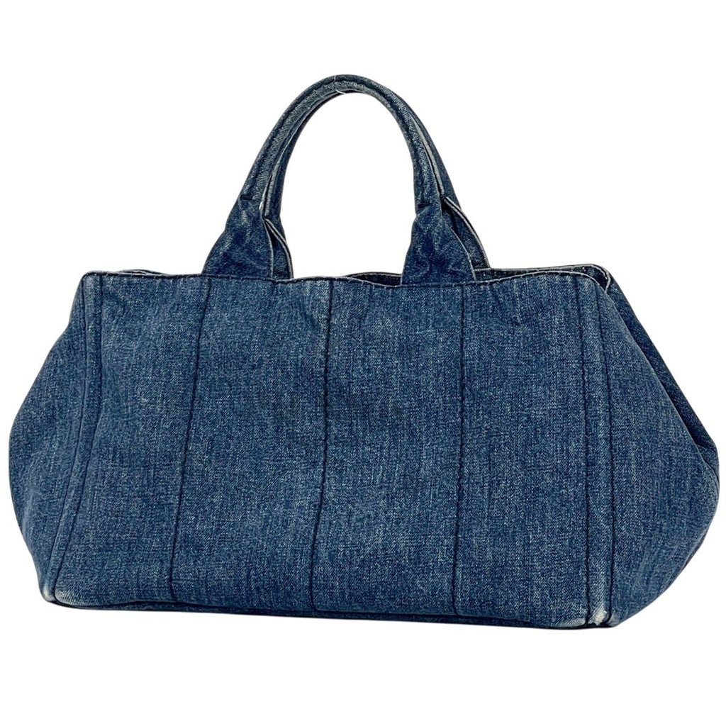 Prada Canapa Tote 2-Way Denim Navy
