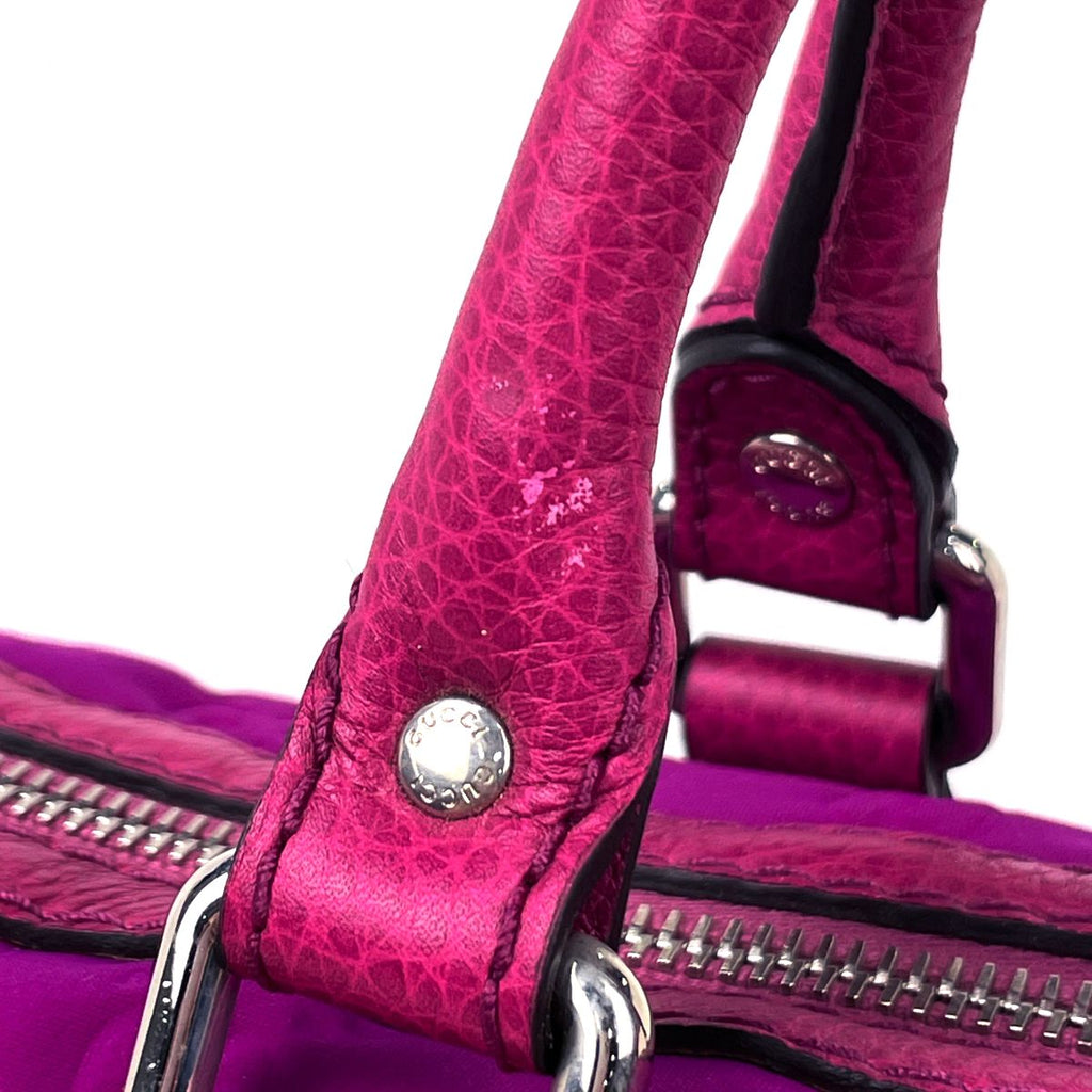 Gucci GG Pattern Handbag Neoprene Fabric Pink — view 7