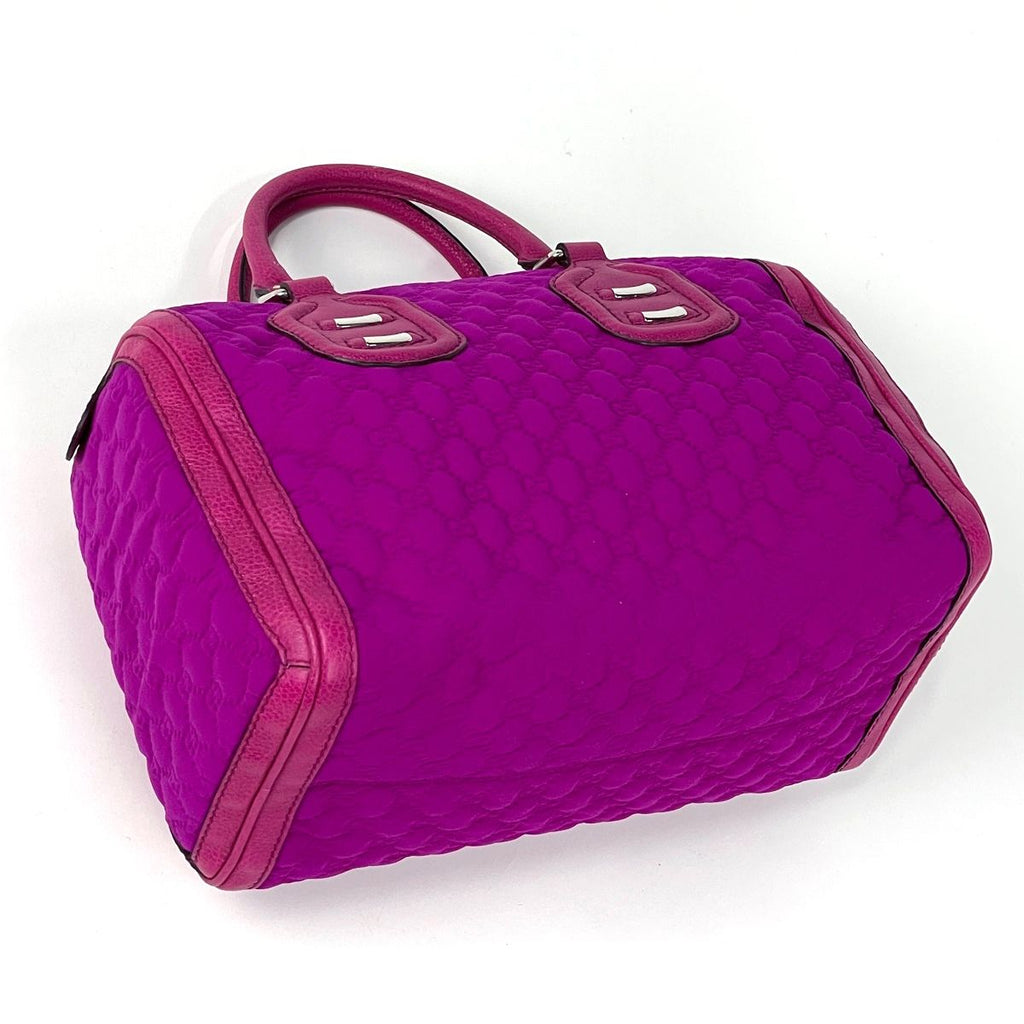 Gucci GG Pattern Handbag Neoprene Fabric Pink — view 2