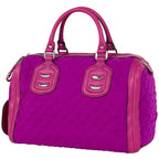 Gucci GG Pattern Handbag Neoprene Fabric Pink