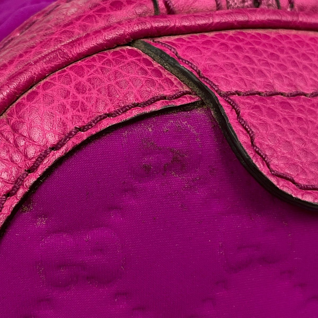 Gucci GG Pattern Handbag Neoprene Fabric Pink — view 6