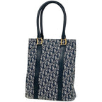 Dior Trotter Pattern Tote Canvas Navy
