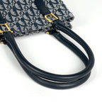 Dior Trotter Pattern Tote Canvas Navy — view 8