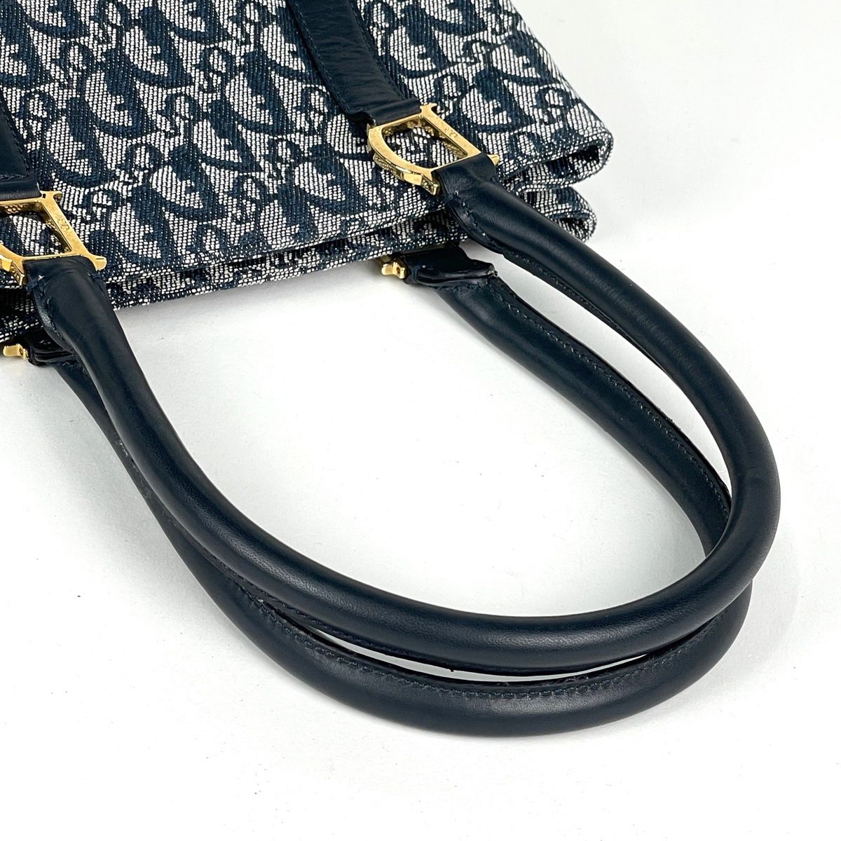 Dior Trotter Pattern Tote Canvas Navy — view 8