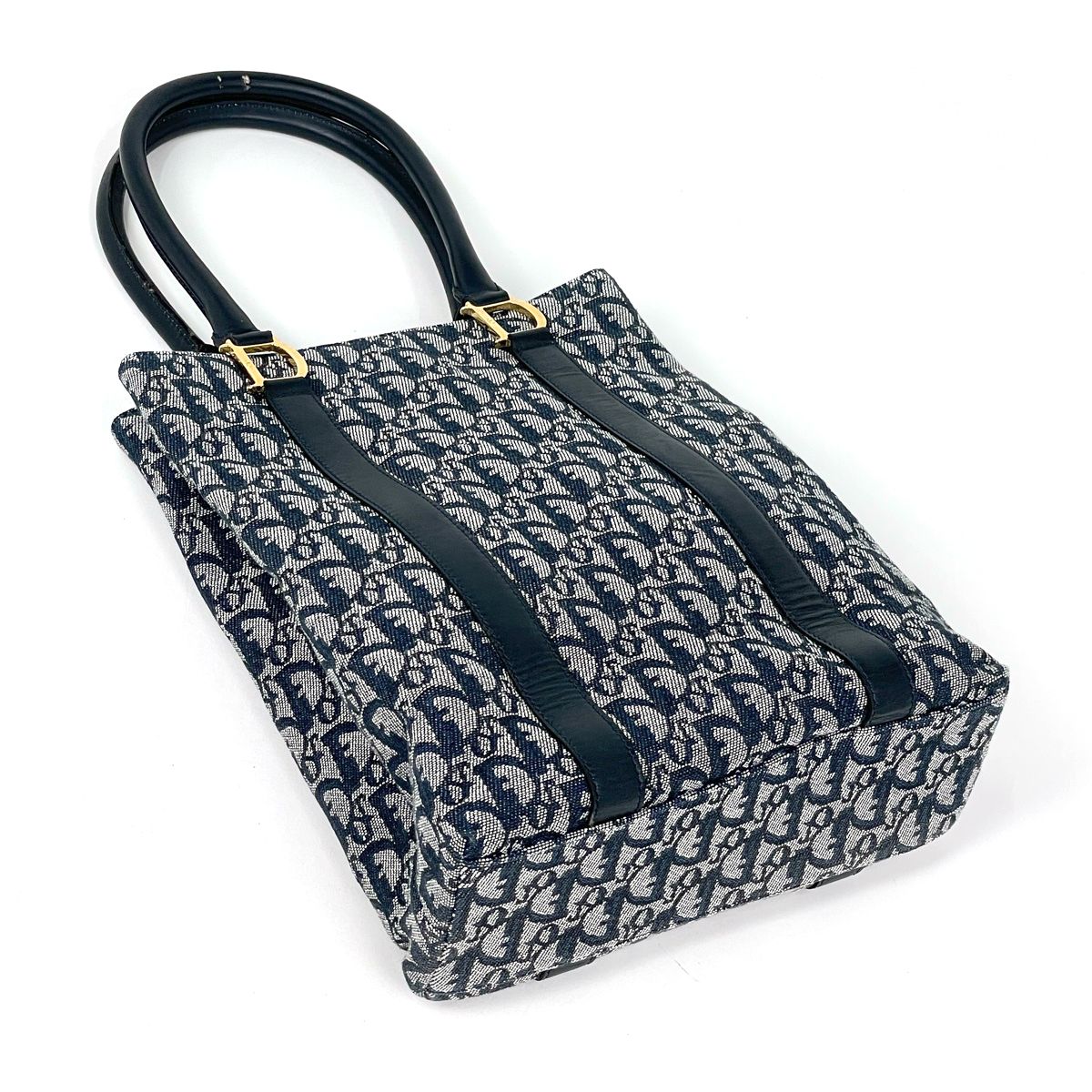 Dior Trotter Pattern Tote Canvas Navy — view 2