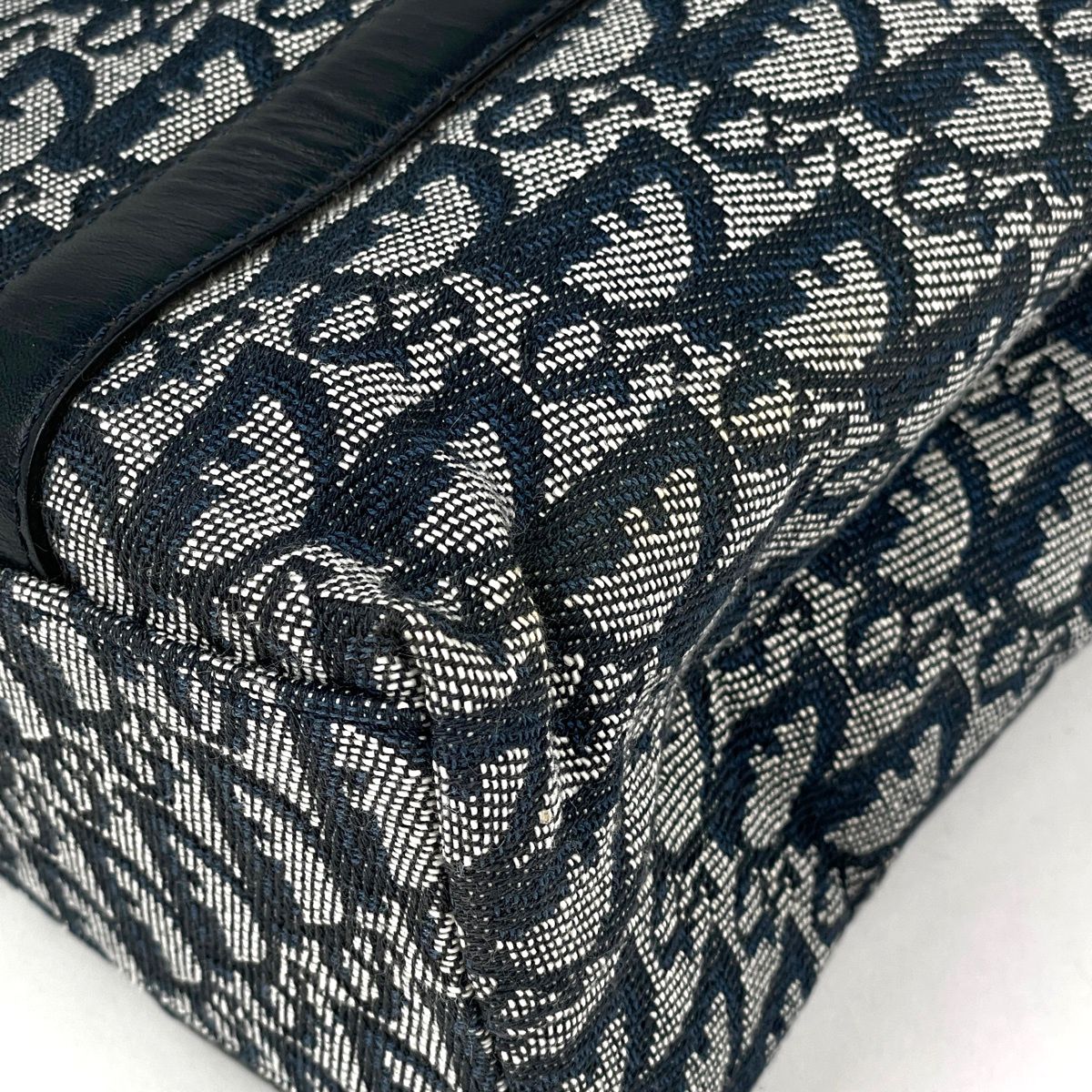 Dior Trotter Pattern Tote Canvas Navy — view 3