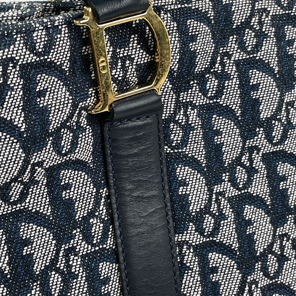Dior Trotter Pattern Tote Canvas Navy — view 4