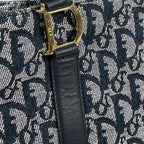 Dior Trotter Pattern Tote Canvas Navy — view 4