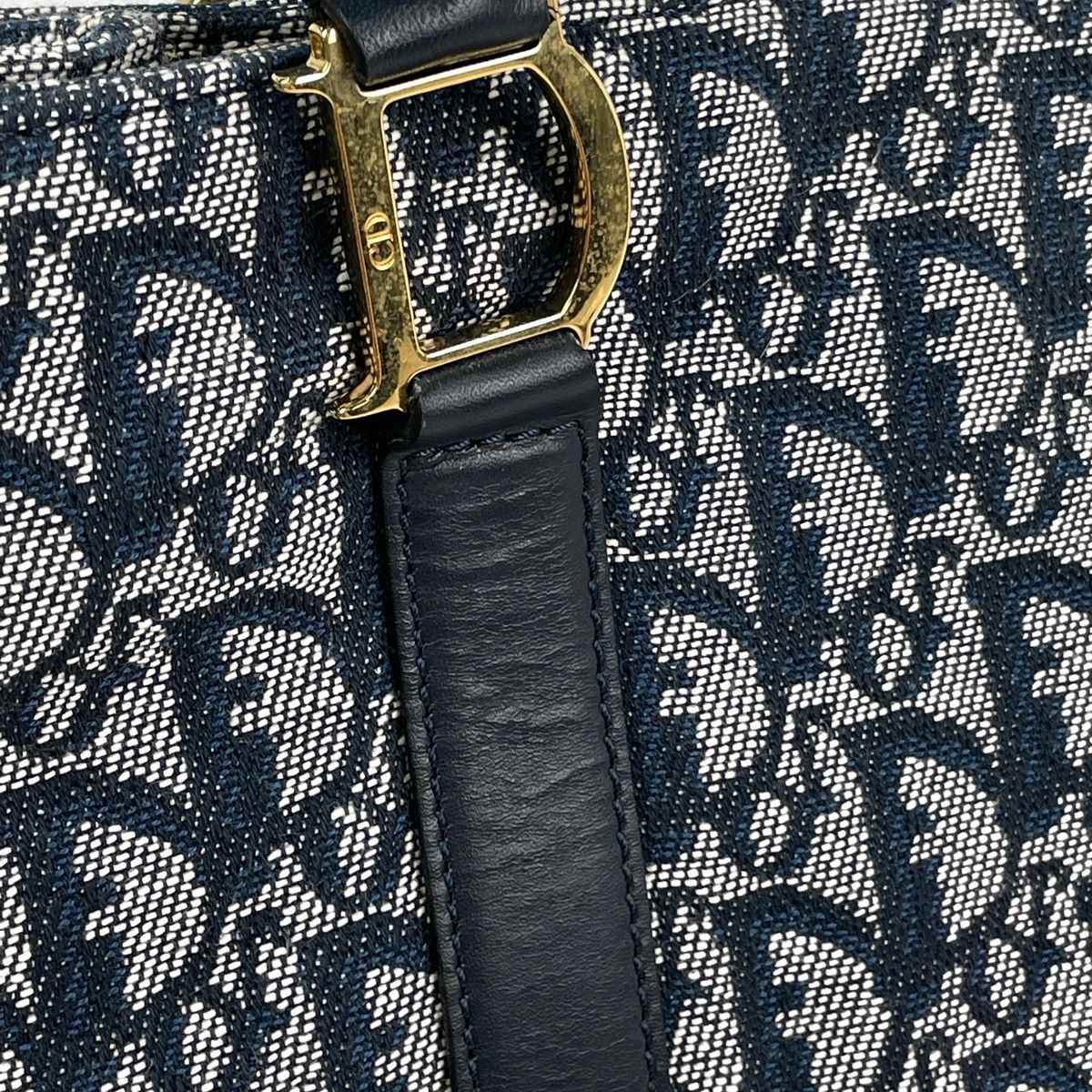 Dior Trotter Pattern Tote Canvas Navy — view 4