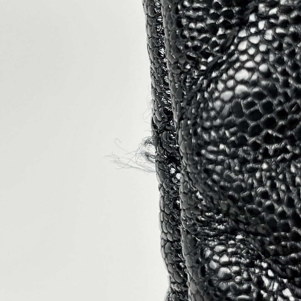 Chanel Boy Clutch CC Logo Quilted Caviar Leather Black — view 4