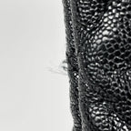 Chanel Boy Clutch CC Logo Quilted Caviar Leather Black — view 4