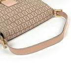 Fendi Zucchino Pattern Shoulder Bag Mamma Baguette Canvas Pink — view 7
