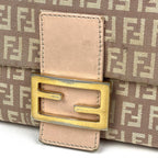 Fendi Zucchino Pattern Shoulder Bag Mamma Baguette Canvas Pink — view 4