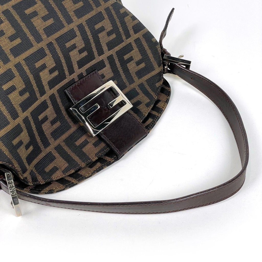 Fendi Zucca Pattern Shoulder Bag Canvas Brown — view 7