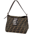 Fendi Zucca Pattern Shoulder Bag Canvas Brown