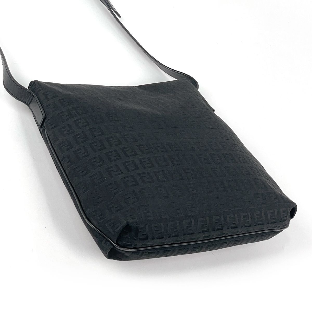 Fendi Zucchino Pattern Shoulder Bag Canvas Black — view 2