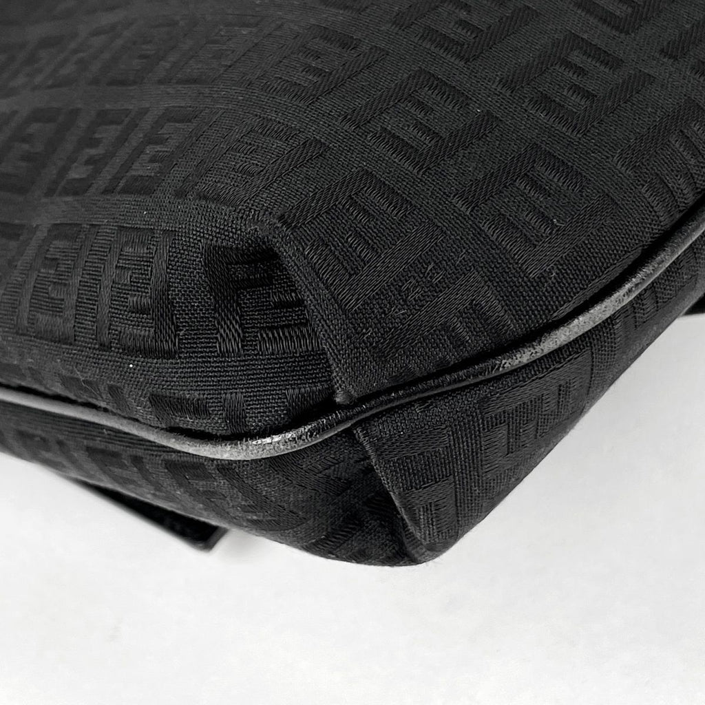 Fendi Zucchino Pattern Shoulder Bag Canvas Black — view 3