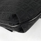 Fendi Zucchino Pattern Shoulder Bag Canvas Black — view 3