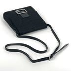 Fendi Zucchino Pattern Shoulder Bag Canvas Black — view 6