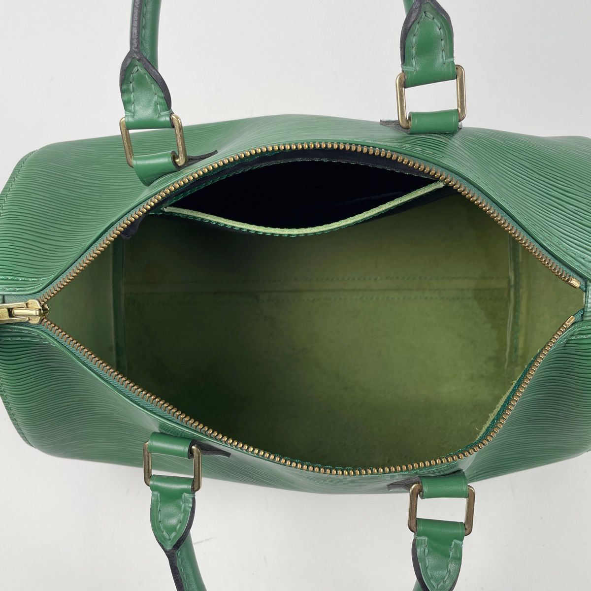 Louis Vuitton Speedy 30 Handle Mini Boston Bag Epi Borneo Green — view 7